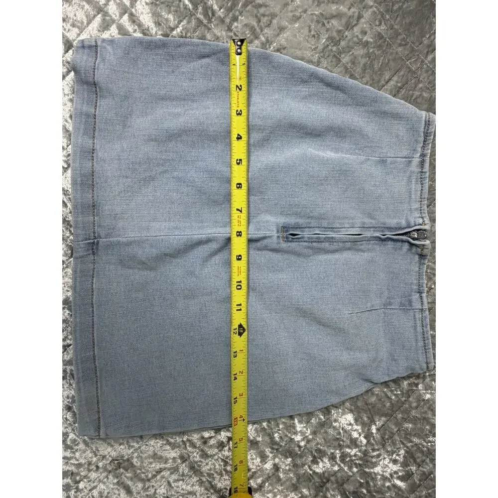 Wild Fable Denim Mini‎ Skirt Women’s Size 00 Light Wash Back Zip